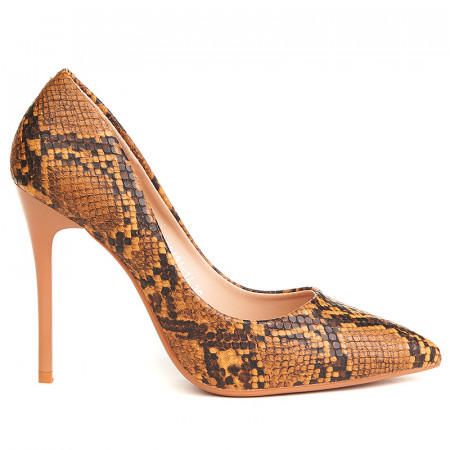 Pantofi stiletto cu toc inalt snake Camelia