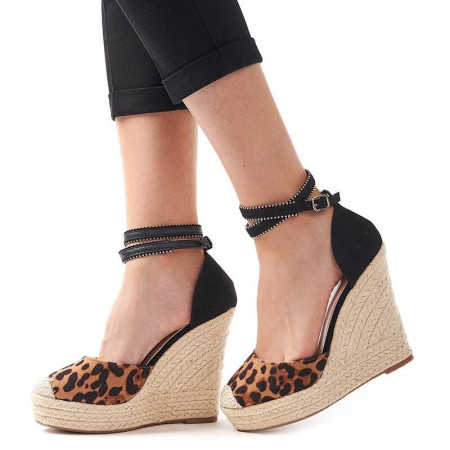 Sandale cu platforma Leopardo