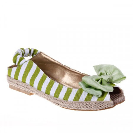 Sandale dama joase verde/alb Sensation