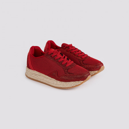 Pantofi sport dama, SHINY, Rojo