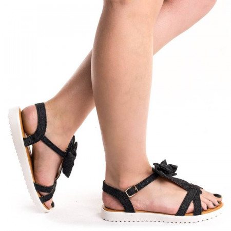 Sandale cu talpa joasa Eva blk