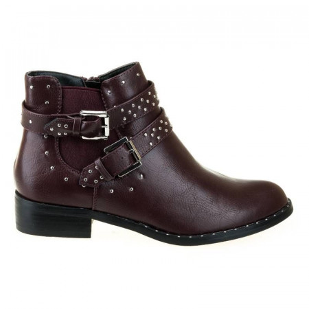 Botine chic cu tinte Mia grena
