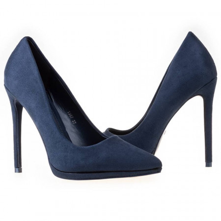 Pantofi stiletto cu toc inalt Antonia blu