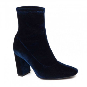 Botine damă material textil Florina, bleumarin - Img 1