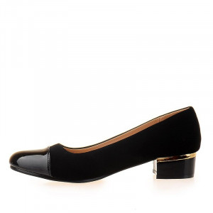 Pantofi cu toc mic confortabil Abelle negru - Img 3
