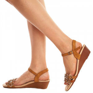 Sandale Joase Bej Lejere Andra Camel - Img 3