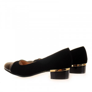 Pantofi cu toc mic confortabil Abelle negru - Img 4