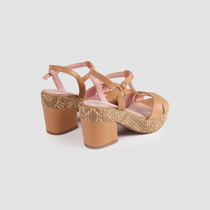 Sandale dama, DIALA, Beige - Img 2