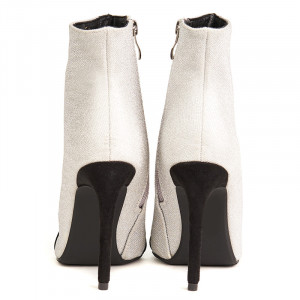 Botine cu toc inalt elegante Carmina alb - Img 4