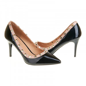 Pantofi stiletto cu toc mediu Carla blk - Img 2