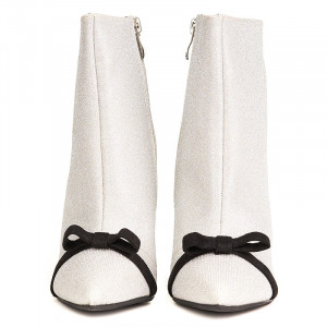 Botine cu toc inalt elegante Carmina alb - Img 5