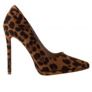 Pantofi stiletto cu toc inalt leopard Martina - Img 2