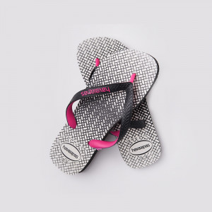 Flip flop, Havaianas, OPTICAL ZIG-ZA, Negru - Img 2