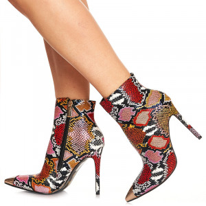 Botine cu toc inalt Josefa roz - Img 2
