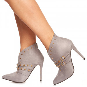 Botine cu toc Alais gri - Img 2