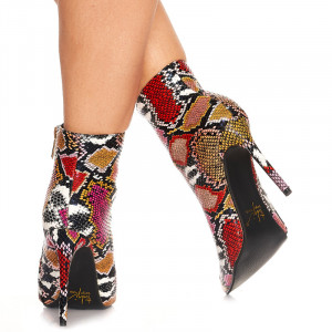 Botine cu toc inalt Josefa roz - Img 4