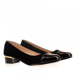Pantofi cu toc mic confortabil Abelle negru - Img 2