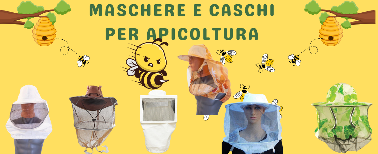 maschere e caschi pe apicoltura