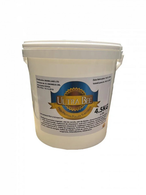 Ultra Bee proteine per api - secchiello da 4.5 kg