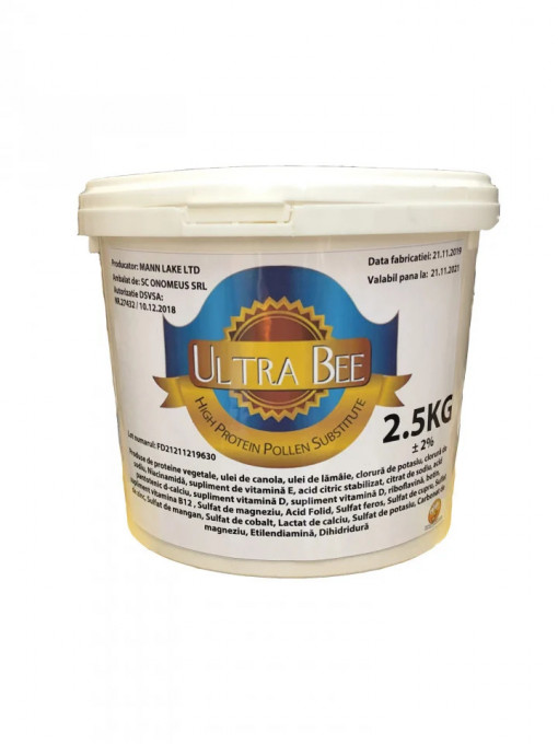 Ultra Bee proteine per api - secchiello da 2.5 kg