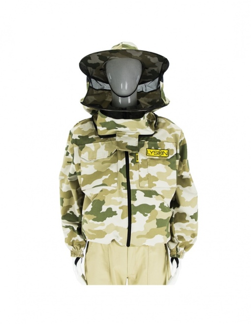 Camiciotto per apicoltore in cotone camouflage con maschera – Lyson