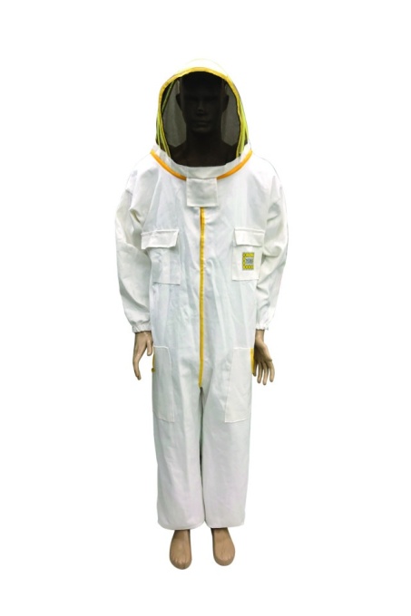 Tuta da apicoltore in cotone con maschera tipo cosmonauta