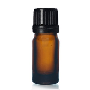 Bottiglia per tintura propoli o olio essenziale 5 ml - con contagocce e tappo nero