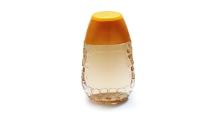 Flacone per miele tipo shampoo da 250 gr - plastica trasparente, design elegante