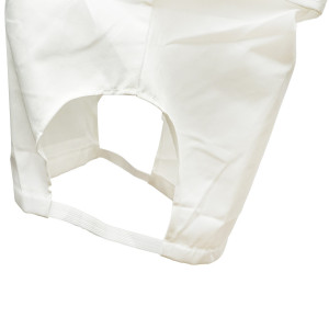 Maschera quadrata a cappello con rete metallica - Bianco