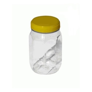 Barattolo esagonale in PET per miele - 250 gr