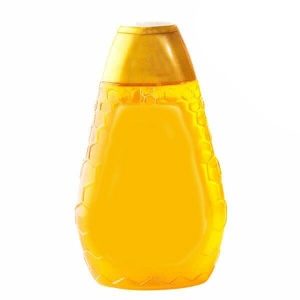 Flacone per miele tipo shampoo da 250 gr - plastica trasparente, design elegante