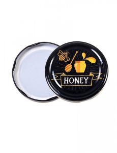 Coperchio per barattoli diametro 82mm - Honey su sfondo nero