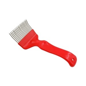 Forchetta per disopercolatura con manico in plastica e denti in acciaio inox curv