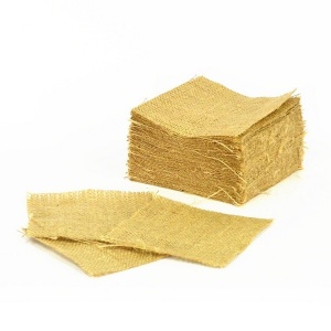 Set Tela di Juta per Barattoli - 50 Pezzi da 12x12 cm