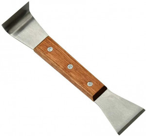 Leva per api in acciaio inox con manico in legno 20,5 cm - Img 1