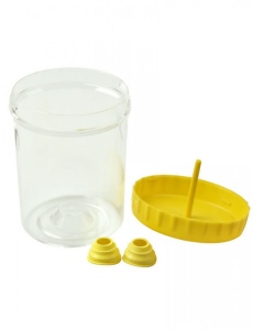 Trappola per vespe in plastica con coperchio giallo