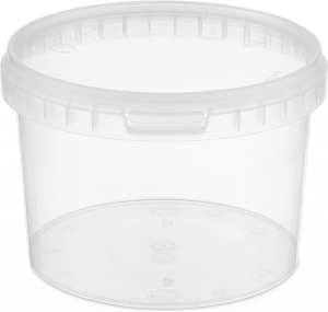 Secchio rotondo in plastica trasparente da 0.5 litri