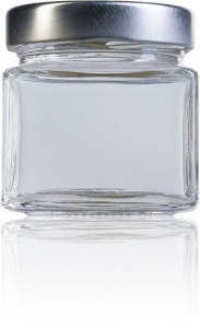 Vasetto in vetro per miele o pappa reale 65ml - Quadrato