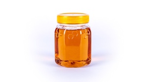 Barattolo esagonale in plastica PET per miele - 500gr