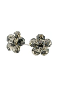 Cercei Round Stones Chaton Flower SS24, model 351