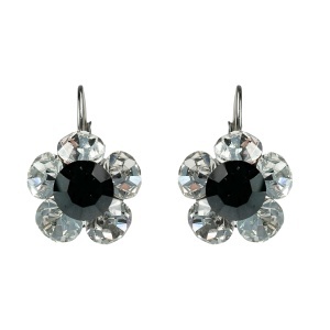 Cercei Round Stones Chaton Flower SS29, model 451