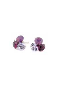 Cercei Round Stones Chaton Tripple SS29, model 229