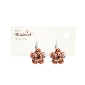 Cercei Round Stones Chaton Flower 23mm, model 328 - Img 2