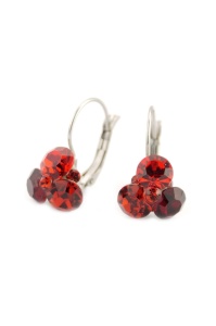 Cercei Round Stones Chaton Tripple SS34, model 218
