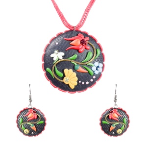 Set cu cercei lungi motive Traditionale model 22