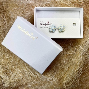 Cercei Round Stones Chaton Flower SS24, model 347 - Img 3