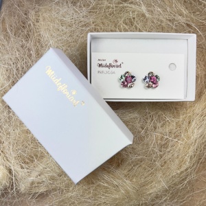 Cercei Round Stones Chaton Flower SS24, model 400 - Img 2