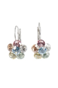 Cercei Round Stones Chaton Flower SS24, model 386