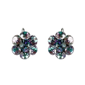 Cercei Round Stones Chaton Flower SS29, model 434