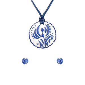 Set cu cercei bobite motive Traditionale model 19
